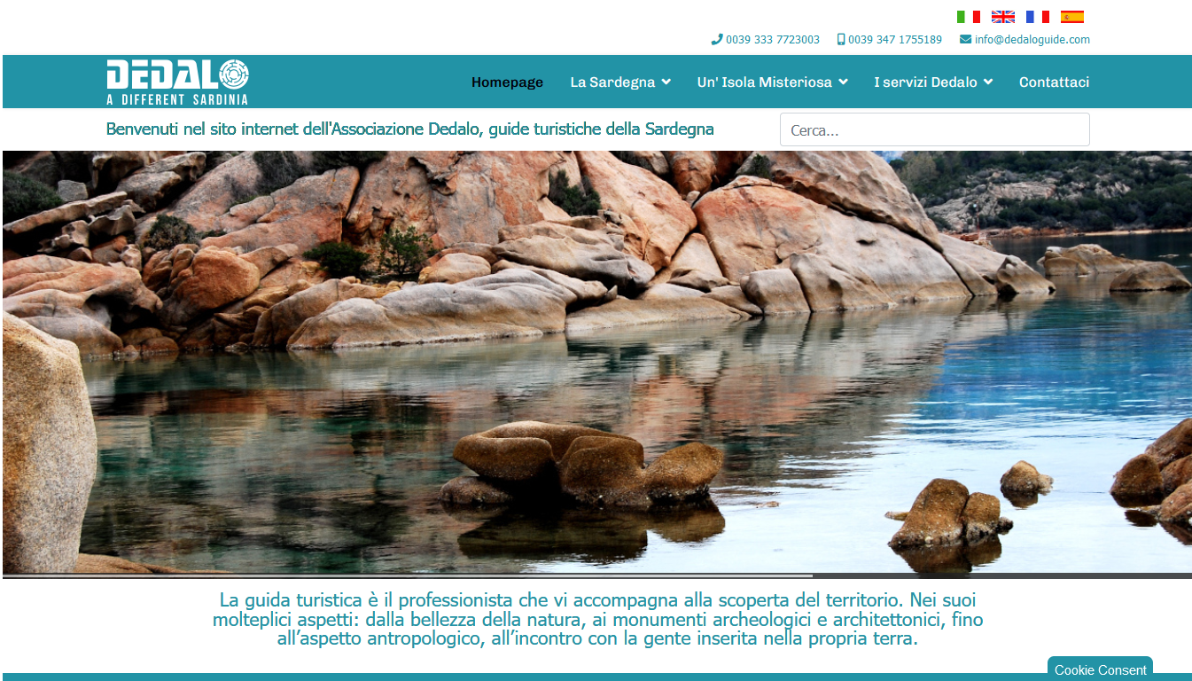 Portfolio: sito web delle guide turistiche Dedalo