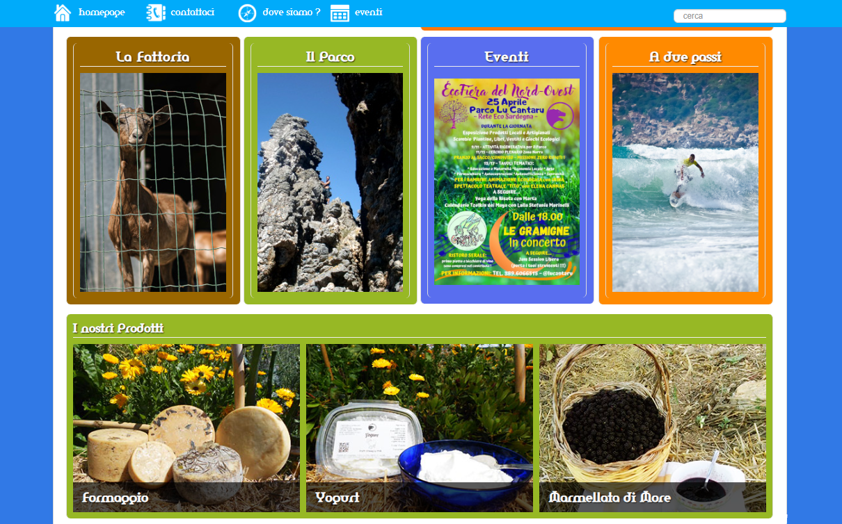Portfolio: sito web della Fattoria Lu Cantaru