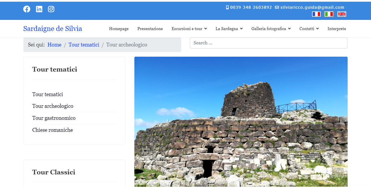 Portfolio: sito web di Silvia Ricco, guida turistica lingua francese.